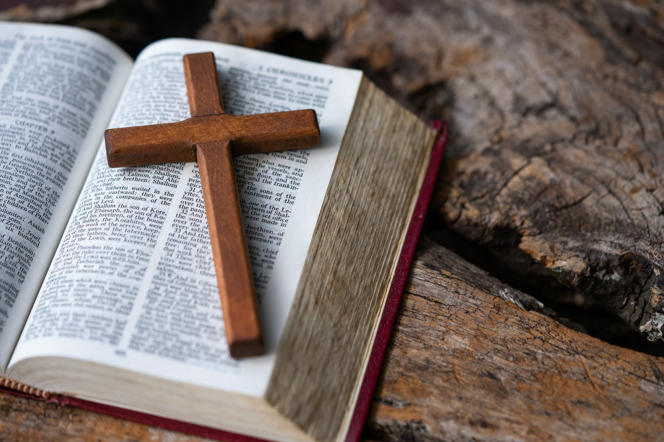 Bible and cross