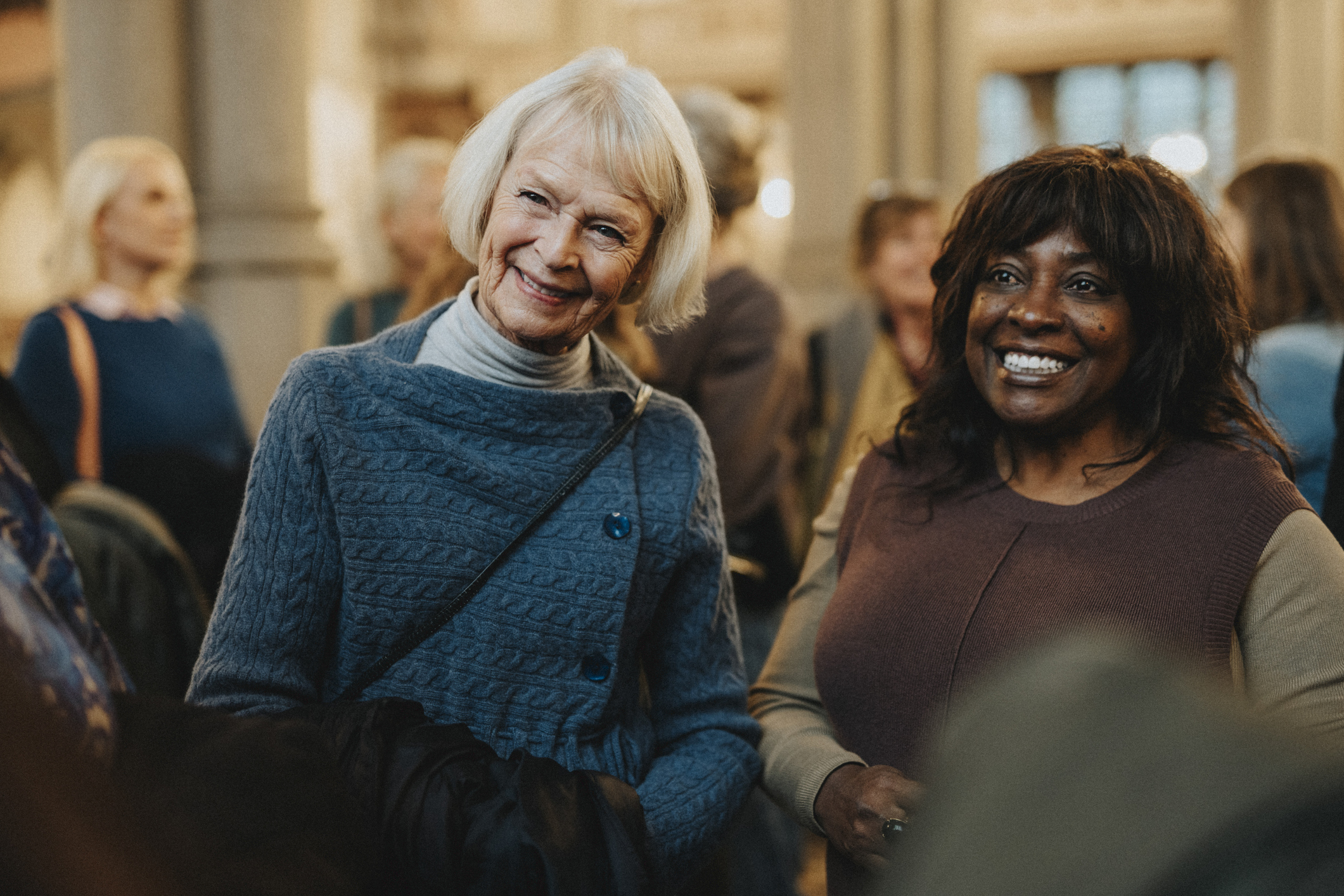 smiling women at church